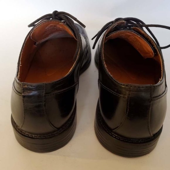 French Shriner Mens Sussex Derby Shoes Black Leath